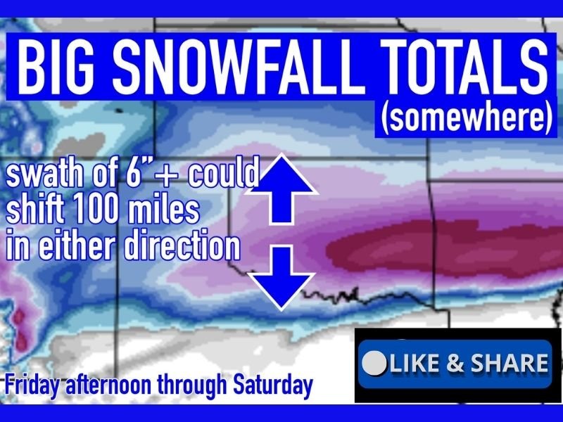 Early Model Signals Point to a Potential 6-Inch-Plus Snow Swath Somewhere Across the Central Plains and Midwest Late Week