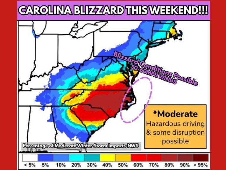 Eastern North Carolina and Virginia Coast Face Rare Blizzard Threat as Bomb Cyclone Signals Extreme Snow, Wind, and Thundersnow