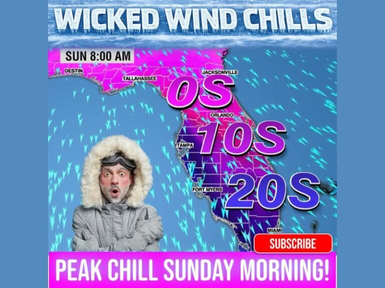 Florida Braces for Rare Arctic Blast as Bomb Cyclone Drives Wind Chills Into the Single Digits and Teens