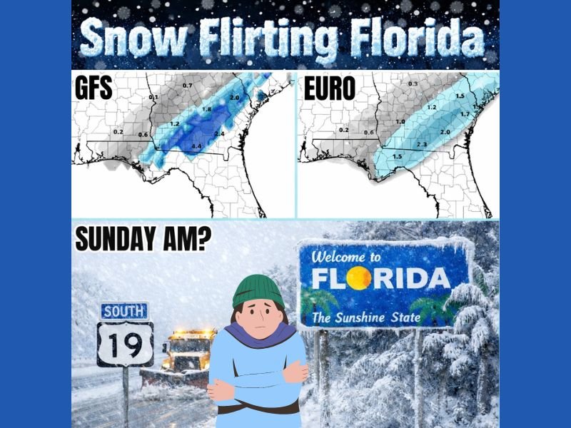Florida Snow Tease Continues as Models Keep Hinting at Sunday Morning Flurries Despite Growing Doubt