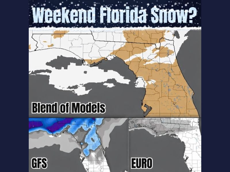 Florida Snow Tease Emerges in Long-Range Models as Cold Gulf System Hints at Rare Winter Setup