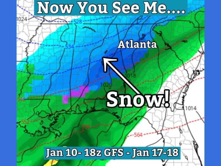 Georgia Winter Weather Outlook Shows Low-Confidence Snow Signal for North Georgia and Atlanta in Mid-January Forecast