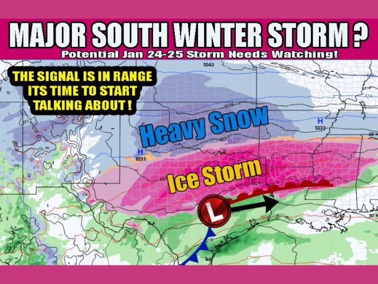 Growing Signals Point to a Potential Major Winter Storm Across Oklahoma, Texas, and Arkansas Around January 24–25