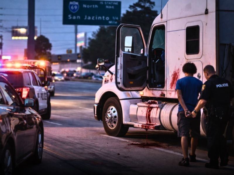 Houston Teen Charged After Road-Rage Shooting on I-69 Feeder Road Leaves Semi-Truck Driver Seriously Injured