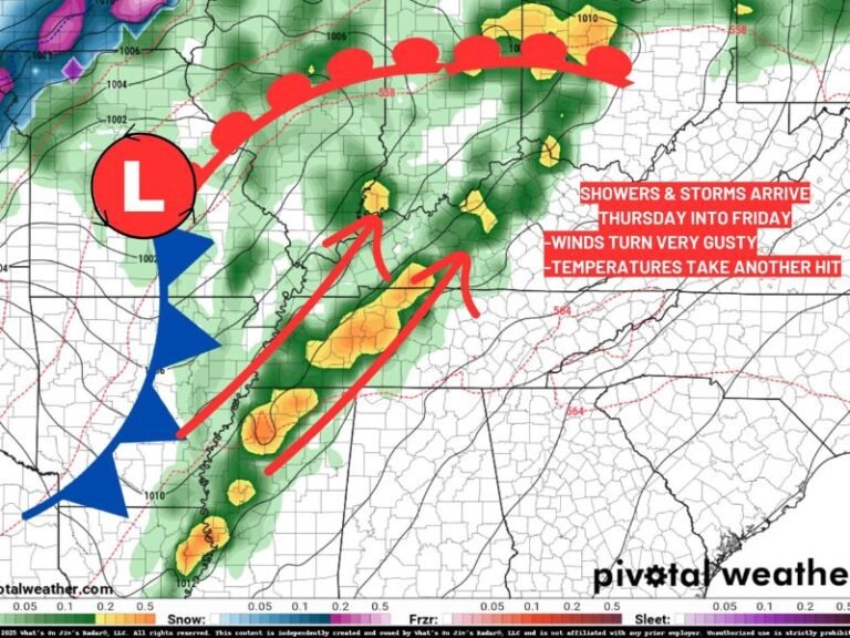Kentucky Braces for a Late-Week Cold Front Bringing Showers, Storms, Gusty Winds, and a Sharp Temperature Drop