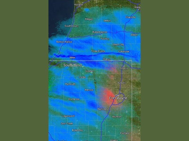 Northern Indiana Hit by Sudden, Fast-Moving Snow Squall Bringing Whiteout Conditions and Dangerous Travel