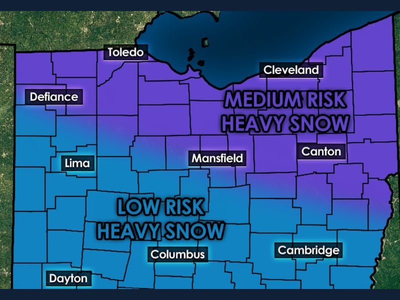 Ohio Faces Elevated Heavy Snow Threat Between February 5–9 as Arctic Cold Locks In Across the Region