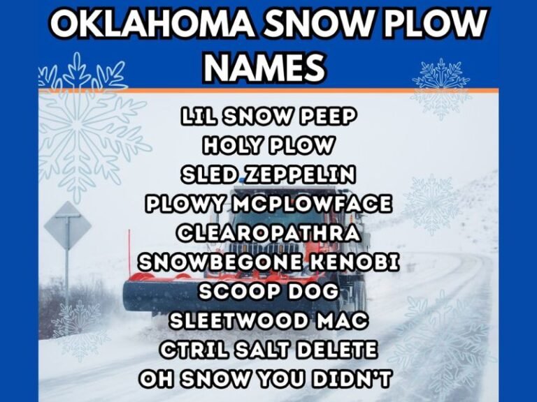 Oklahoma Activates Snow Plows Ahead of Historic Winter Storm, Unveils Playful Plow Names as Crews Hit the Roads Statewide