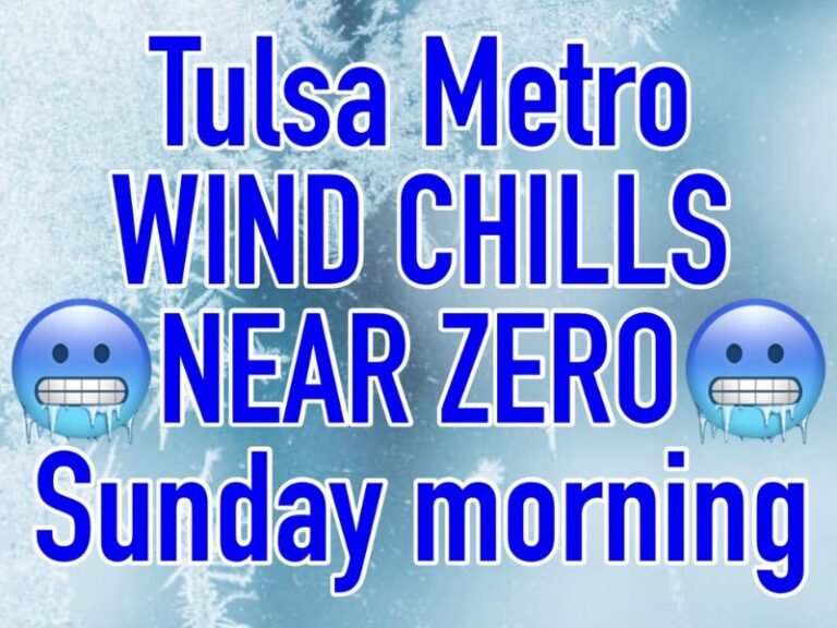 Oklahoma Faces Near-Zero Wind Chills as Arctic Air Targets Tulsa Metro Early Sunday Morning