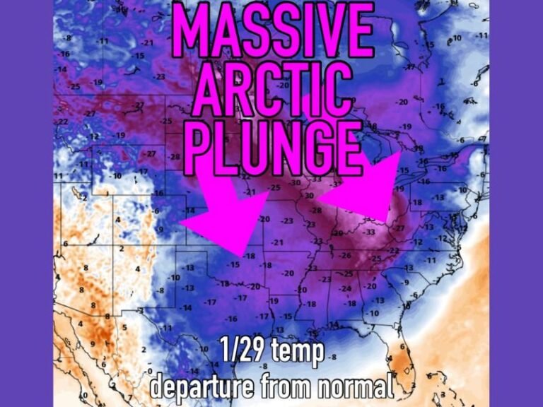 Oklahoma and Central–Eastern U.S. Brace for Repeated Arctic Blasts as Temperatures Plunge 20 Degrees Below Normal Through Month’s End
