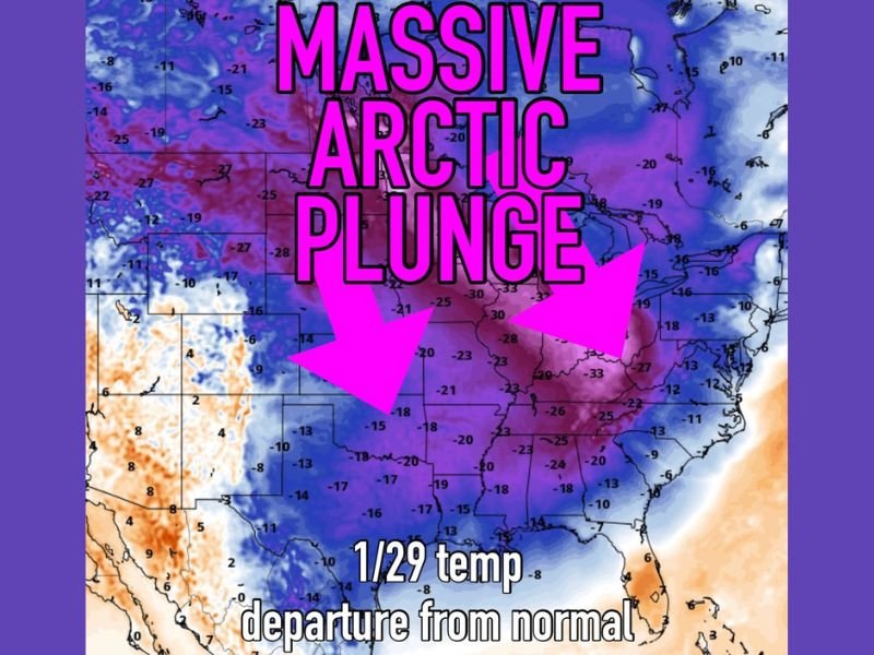Oklahoma and Central–Eastern U.S. Brace for Repeated Arctic Blasts as Temperatures Plunge 20 Degrees Below Normal Through Month’s End