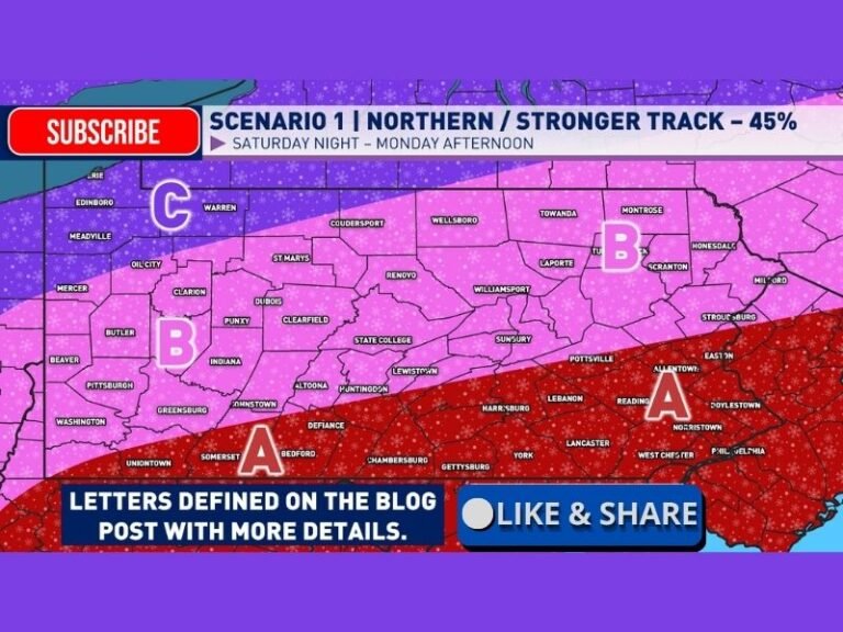 Pennsylvania Faces Its Most Significant Winter Storm Pattern in Decades as Northern Track Scenario Gains Strength This Weekend