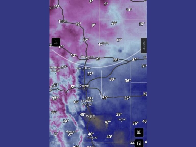 Powerful Arctic Cold Front Rips Through Southeast Wyoming and Northern Colorado, Slamming Temperatures and Triggering 40–50 MPH Wind Gusts