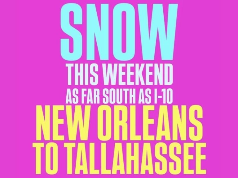 Rare Gulf Coast Snow Threat Emerges This Weekend as Cold Air Pushes Wintry Weather From Louisiana to North Florida