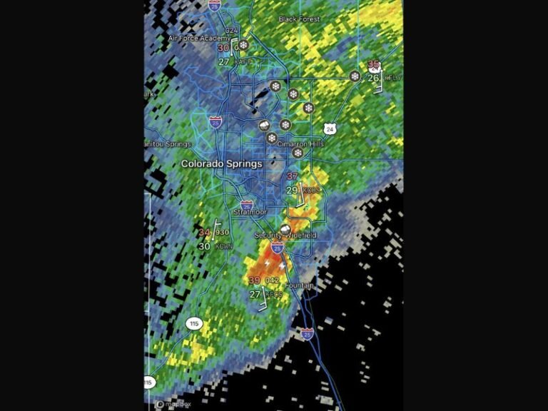 Rare Thundersnow Event Strikes El Paso County as Thunderstorm Produces Snow Across Colorado Springs Area