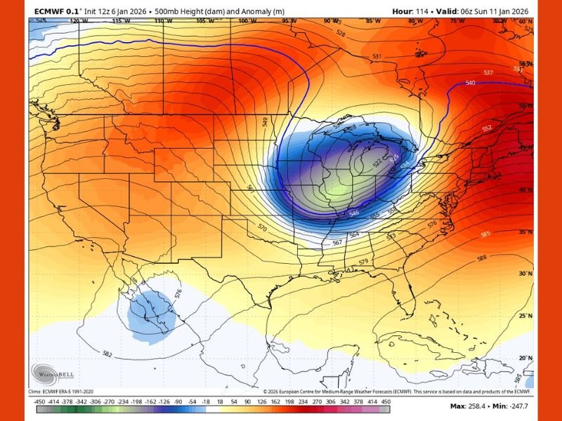 Strengthening Upper-Level Trough Signals More Impactful Weekend Weather for Midwest and Eastern U.S., With Winds Increasing but Plains Staying Mostly Dry