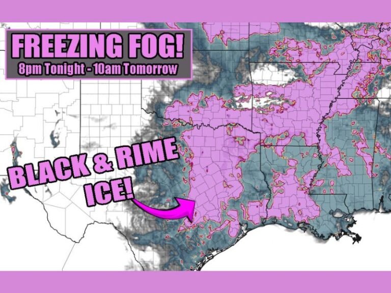 Texas and Arkansas Brace for Overnight Freezing Fog as Black Ice and Rime Ice Threaten Travel Through Wednesday Morning