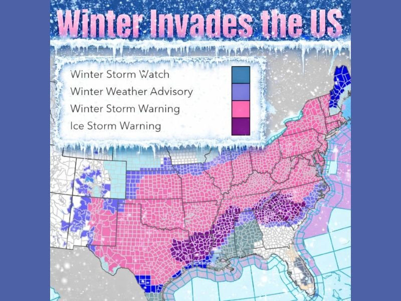 United States Braces for Widespread Winter Emergency as Storm Warnings Cover Over Half the Country and 180 Million People
