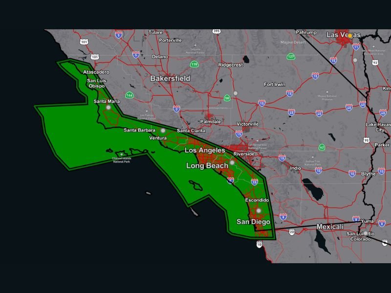 California’s Central and Southern Coast Including Los Angeles, Ventura and San Diego Under Rare Same-Day Tornado Risk