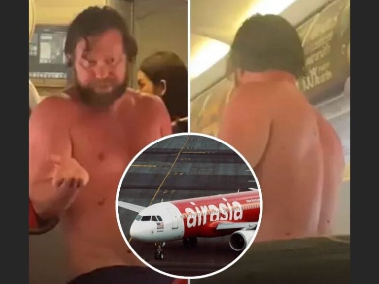 Drunk AirAsia Passenger Ejected After Stripping Mid-Flight and Trying to Jump Off Plane, Viral Video Shows