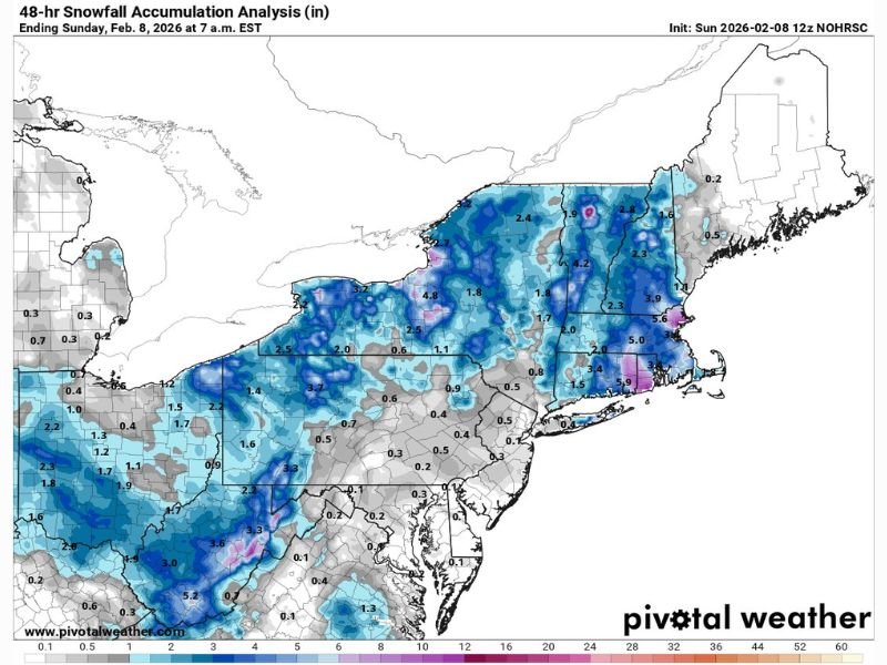 Massachusetts, Connecticut, and Rhode Island Snow Totals Surprise Forecasters as Another New England System Targets Tuesday–Wednesday