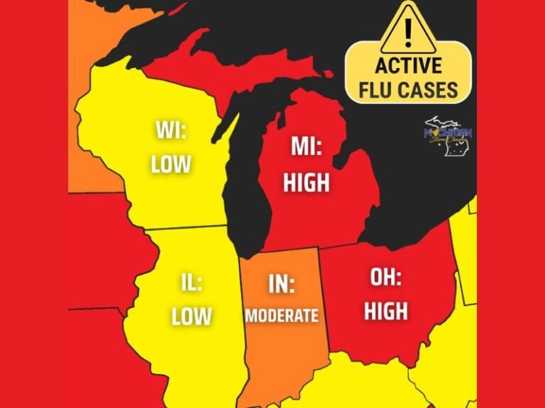 Michigan and Ohio Continue Reporting High Flu Activity While Illinois and Wisconsin Drop to Low as Spring Temperatures Begin to Rise