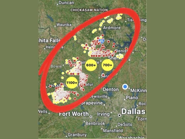 More Than 3,000 Lightning Strikes Slam North Texas by 8 A.M., Intense Storm Cluster Targets Gainesville, Sherman and Bowie on Valentine’s Day