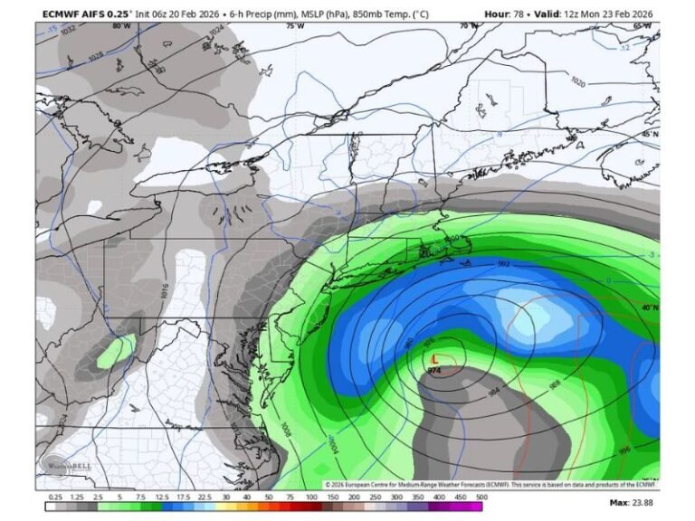 New Jersey Shore Snow and Wind Threat Could Swing From Moderate to Major If Coastal Low Shifts Just 50 Miles Closer Monday