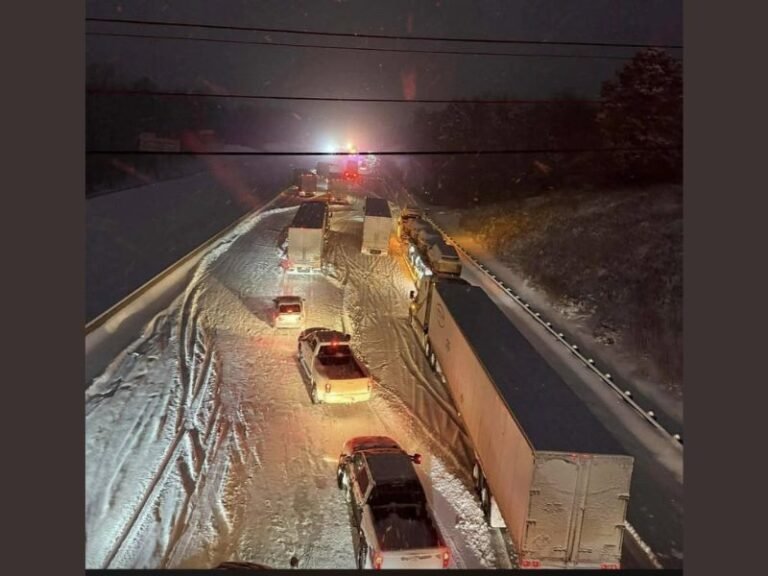 Over 100 Vehicles Stranded on I-85 North of Charlotte After Jackknifed Semis Trigger Major Winter Traffic Crisis