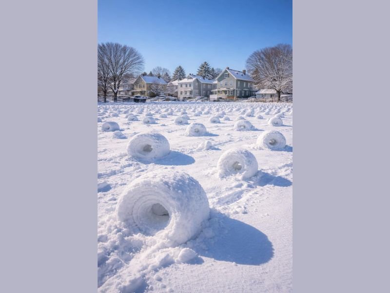 Providence, Rhode Island Shatters Blizzard Record With 37.9 Inches of Snow as Bomb Cyclone Leaves Rare Snow Rollers Across the City
