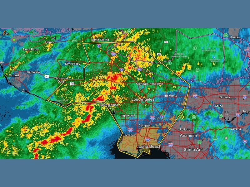 Tornado Possible as Severe Thunderstorm Warning Covers Los Angeles, Santa Monica, Pasadena and Long Beach with 70+ MPH Winds