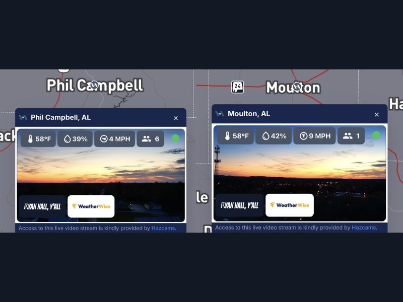 Alabama Sky Cams Go Live in Phil Campbell and Moulton as New Storm Tracking Network Expands Across State
