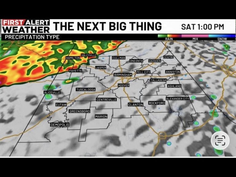 Alabama Temperatures Surge Toward Record Highs Near 80 as Patchy Fog Clears and Weekend Storms Begin Moving Toward Birmingham Region