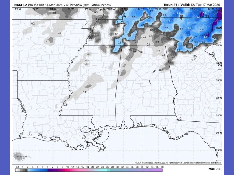 Alabama Weather Shift Brings Monday Cold Snap and Possible Snow Flurries as Forecasters Dismiss Viral Claims of Major Snowstorm