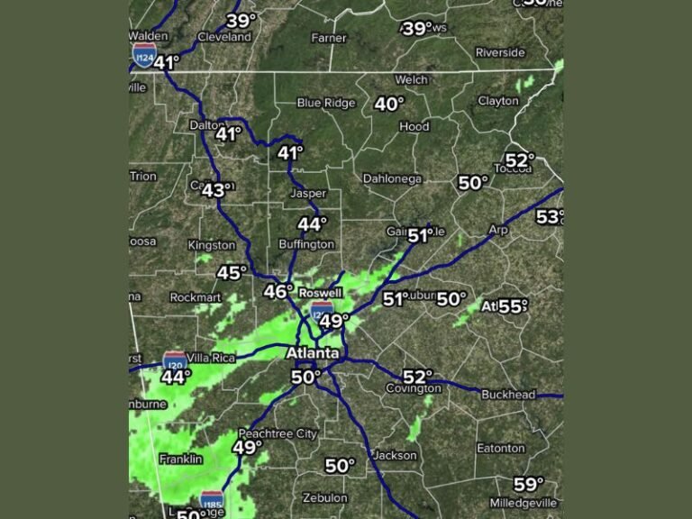 Atlanta, Roswell, Gainesville, Dalton, Blue Ridge See Cool, Breezy Saturday Morning With Lingering Clouds Across North Georgia