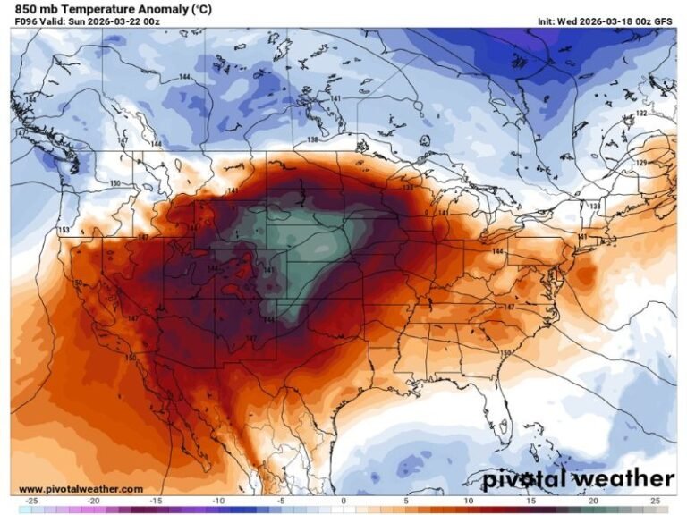 Colorado, Kansas, Nebraska, Texas, Oklahoma, New Mexico Brace for Record-Breaking March Heatwave as Extreme Temperature Anomalies Spread Across Central United States