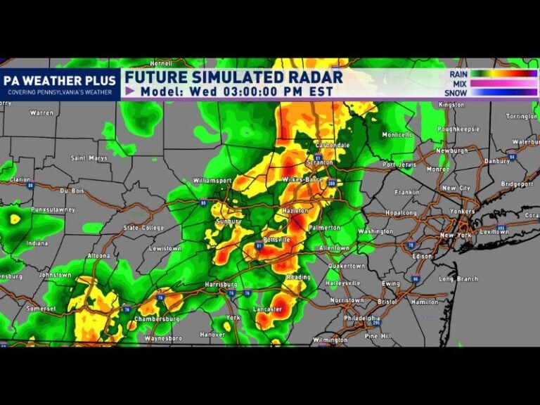 Eastern Pennsylvania Faces Growing Severe Storm Threat With 70+ MPH Winds, Large Hail, and Possible EF2 Tornadoes From Harrisburg to Scranton