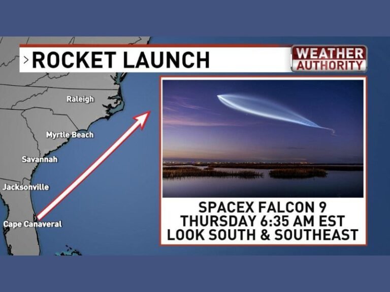 Florida, Georgia, South Carolina, North Carolina, Virginia Could See Spectacular SpaceX Falcon 9 Launch Trail at Sunrise