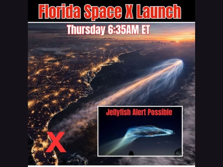 Florida, Georgia, South Carolina, North Carolina, Virginia to Witness Rare “Jellyfish” Sky Phenomenon as SpaceX Launch Lights Up East Coast at Sunrise
