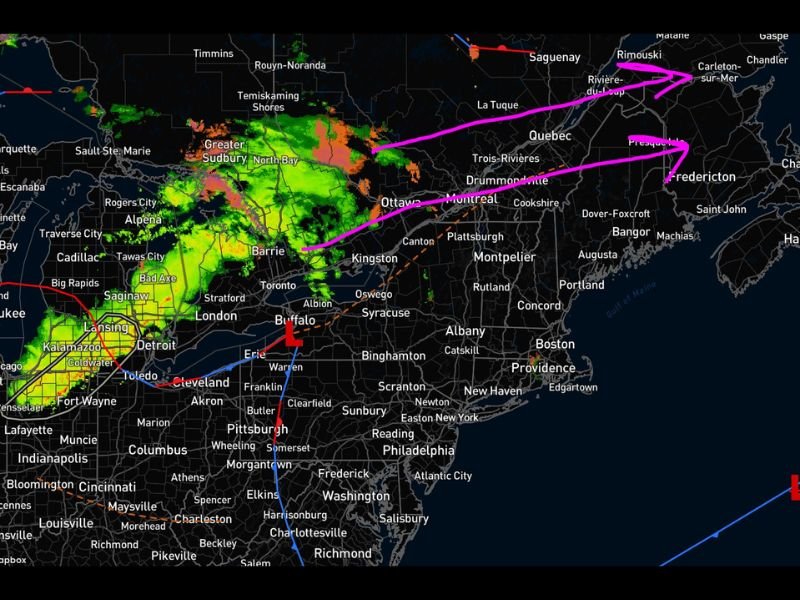 Freezing Rain Threat Across Northern New England: Slick Overnight Conditions Expected From Montreal and Ottawa Toward Maine and New Brunswick