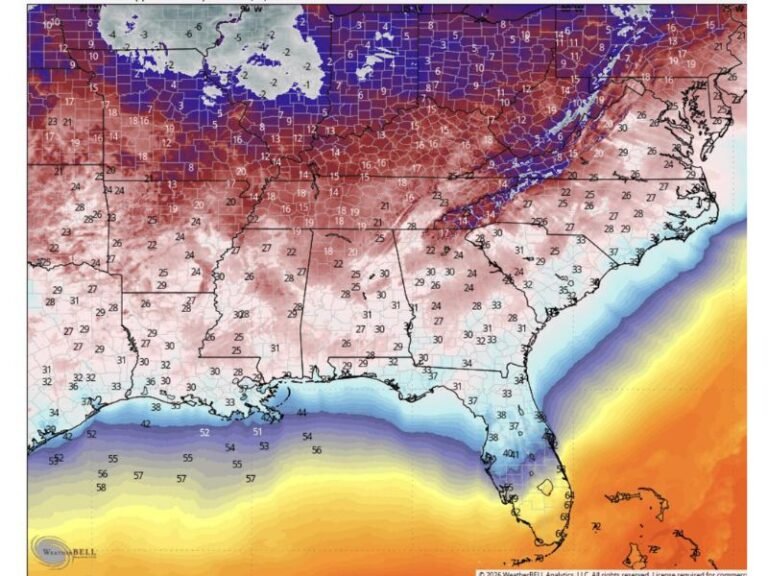 Illinois, Indiana, Ohio, Kentucky and Tennessee Hit by Sudden Freeze as Arctic Air Surges Deep Into the South While Florida Stays Warm