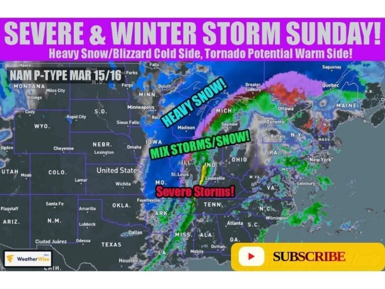 Massive Weekend Storm Could Slam the Midwest With Blizzard Snow, Severe Thunderstorms, and 40 MPH Winds on Sunday