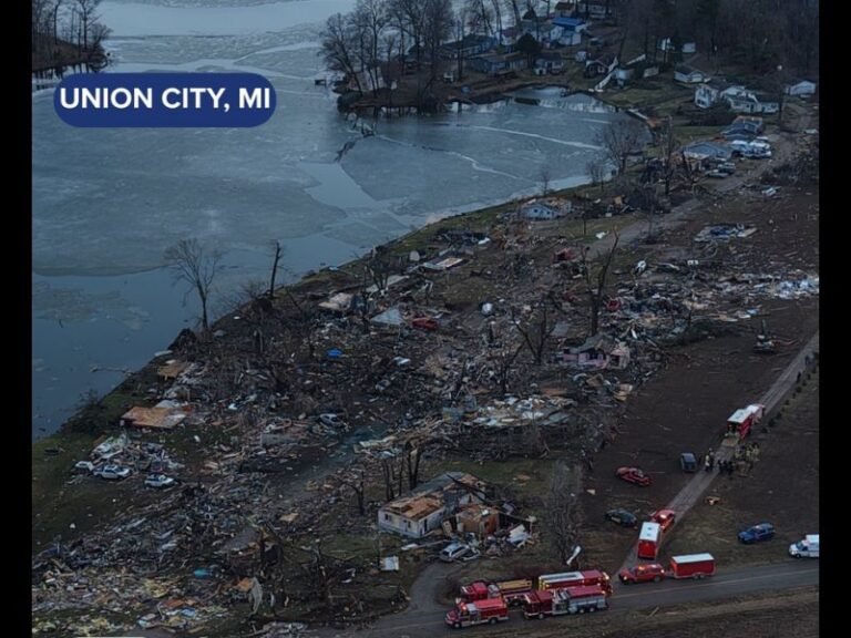 Michigan Tornado Destruction: Union City Devastated as Powerful Storm Levels Buildings and Snaps Massive Trees Across Southwestern Michigan