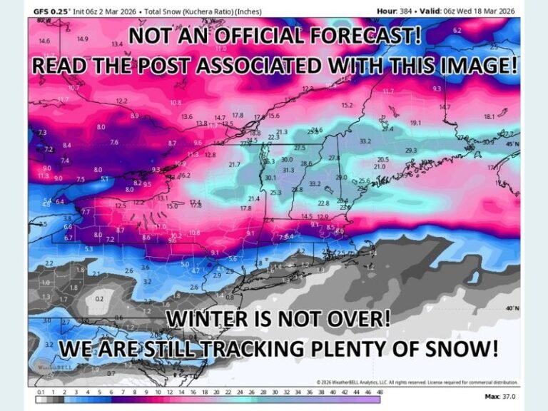 New England Winter Refuses to Let Go as Snow, Sleet and Freezing Rain Threaten Southern New England Through Midweek