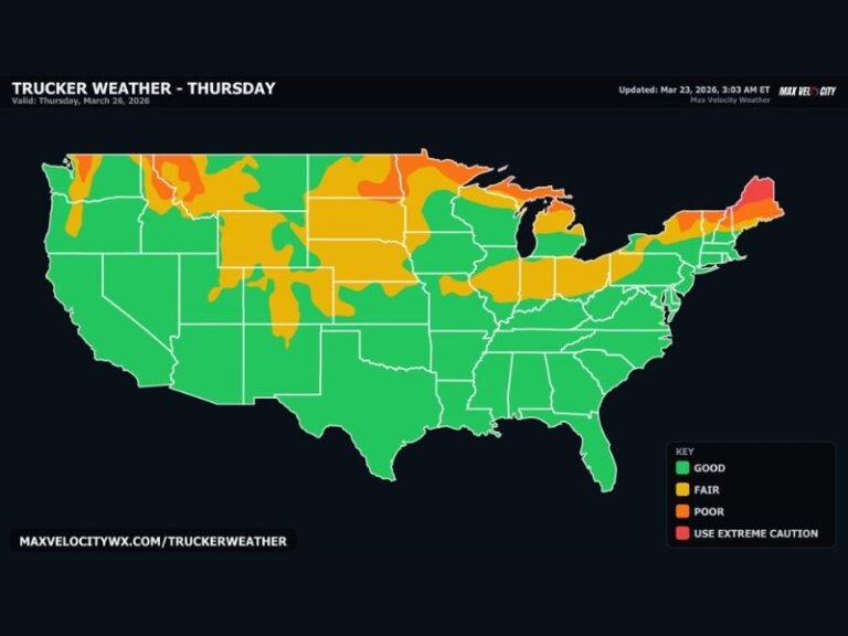 New York, Massachusetts, Montana, North Dakota, South Dakota, Minnesota Face Travel Concerns as Trucker Weather Outlook Flags Poor to Hazardous Conditions Across Northern U.S.