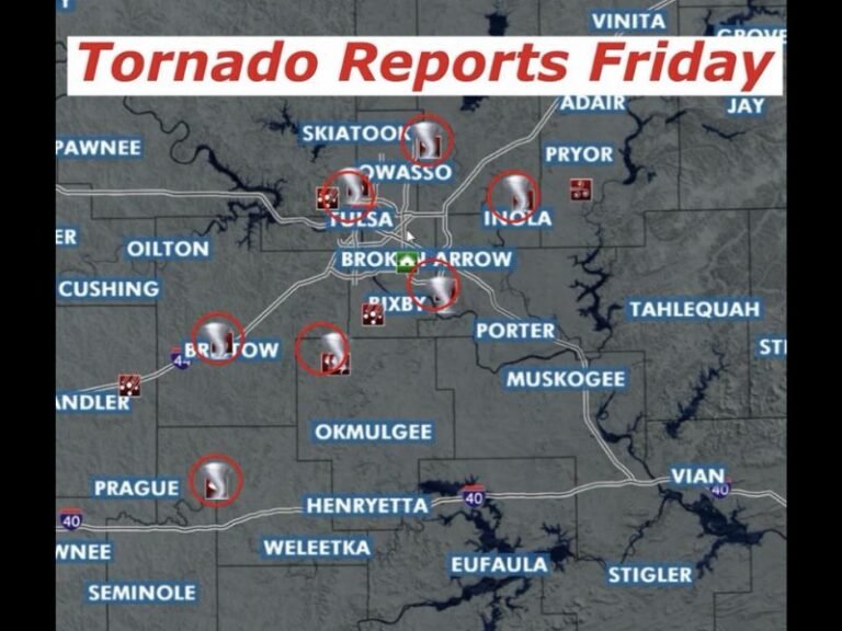 Oklahoma Tornado Outbreak Leaves Multiple Reports Across Tulsa Region — New Severe Weather Threat Possible Again Tuesday