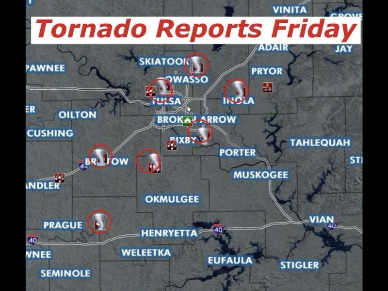 Oklahoma Tornado Outbreak Leaves Multiple Reports Across Tulsa Region — New Severe Weather Threat Possible Again Tuesday