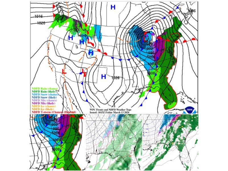 Powerful Arctic Air Surge Could Flip Rain to Snow Across North Georgia Monday as Winter System Sweeps the Southeast