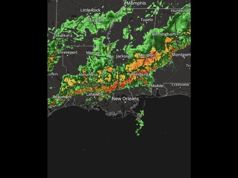 Powerful Thunderstorm Line From Louisiana Through Mississippi Into Alabama Brings Hail, Damaging Winds and Possible Tornado Threat Tonight