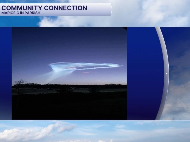 SpaceX Falcon 9 Launch From Cape Canaveral Creates Stunning “Jellyfish Cloud” Visible Over Parrish, Florida Before Sunrise